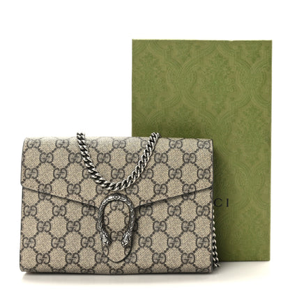 Gucci GG Supreme Monogram Mini Dionysus Chain Wallet Beige Taupe 10 of 10
