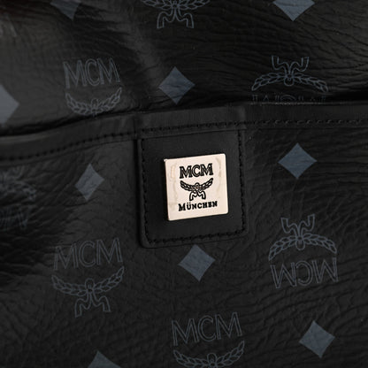 MCM Visetos Shopping Tote Black 6 of 9