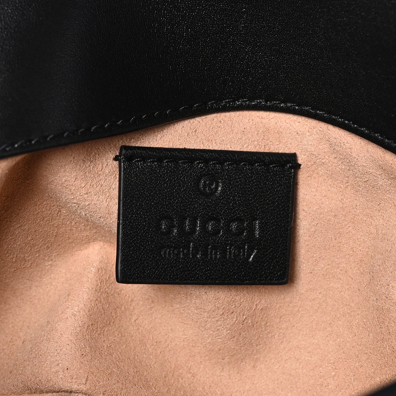 Gucci Calfskin Matelasse Super Mini GG Marmont Shoulder Bag Black 6 of 10