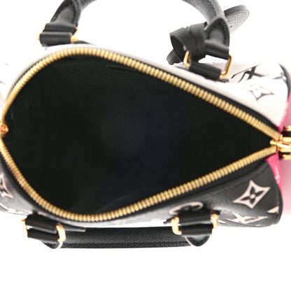 Louis Vuitton Empreinte Monogram Spring in the City Speedy Bandouliere 20 Black White Pink 5 of 8