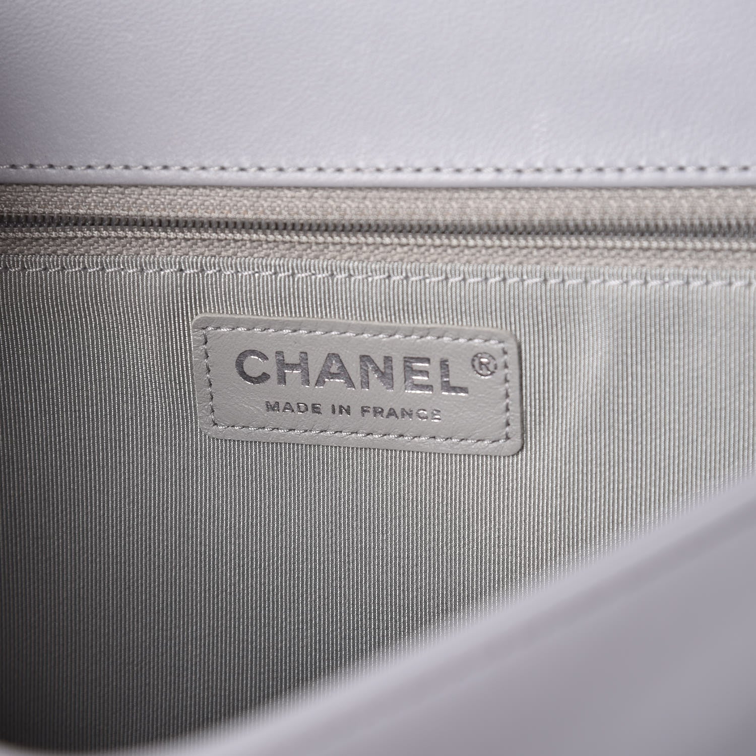 Chanel Lambskin Quilted New Medium Boy Flap Grey 8 of 10