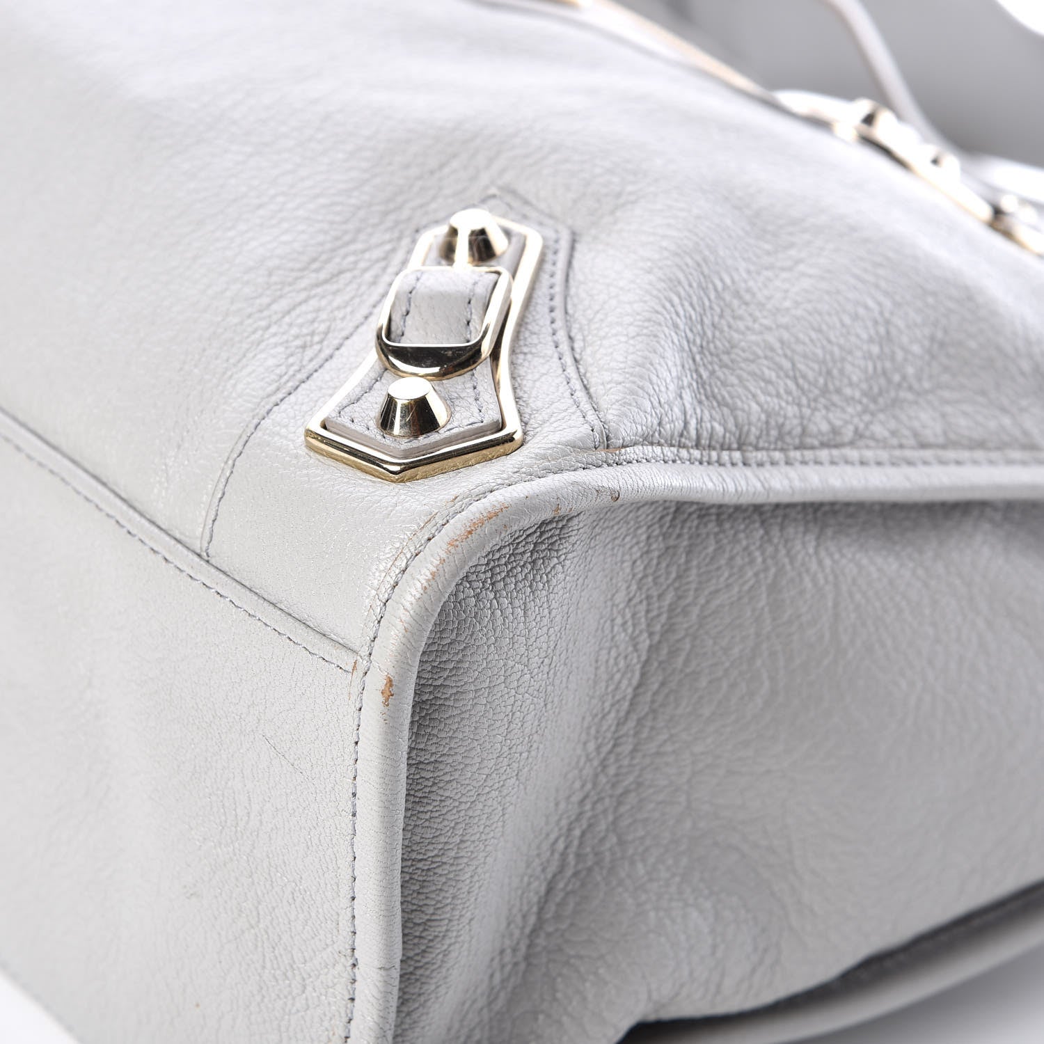 Balenciaga Chevre Gold Metallic Edge Hardware City Gris Perle 12 of 15