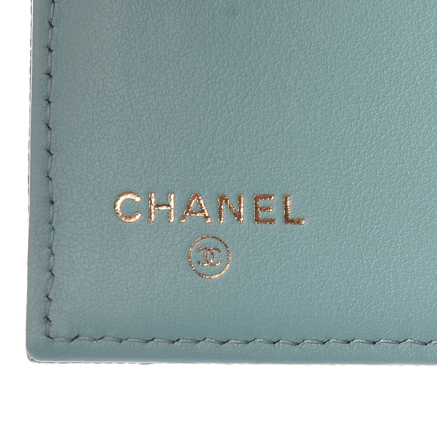 Caviar Quilted Medium Flap Wallet Light Blue