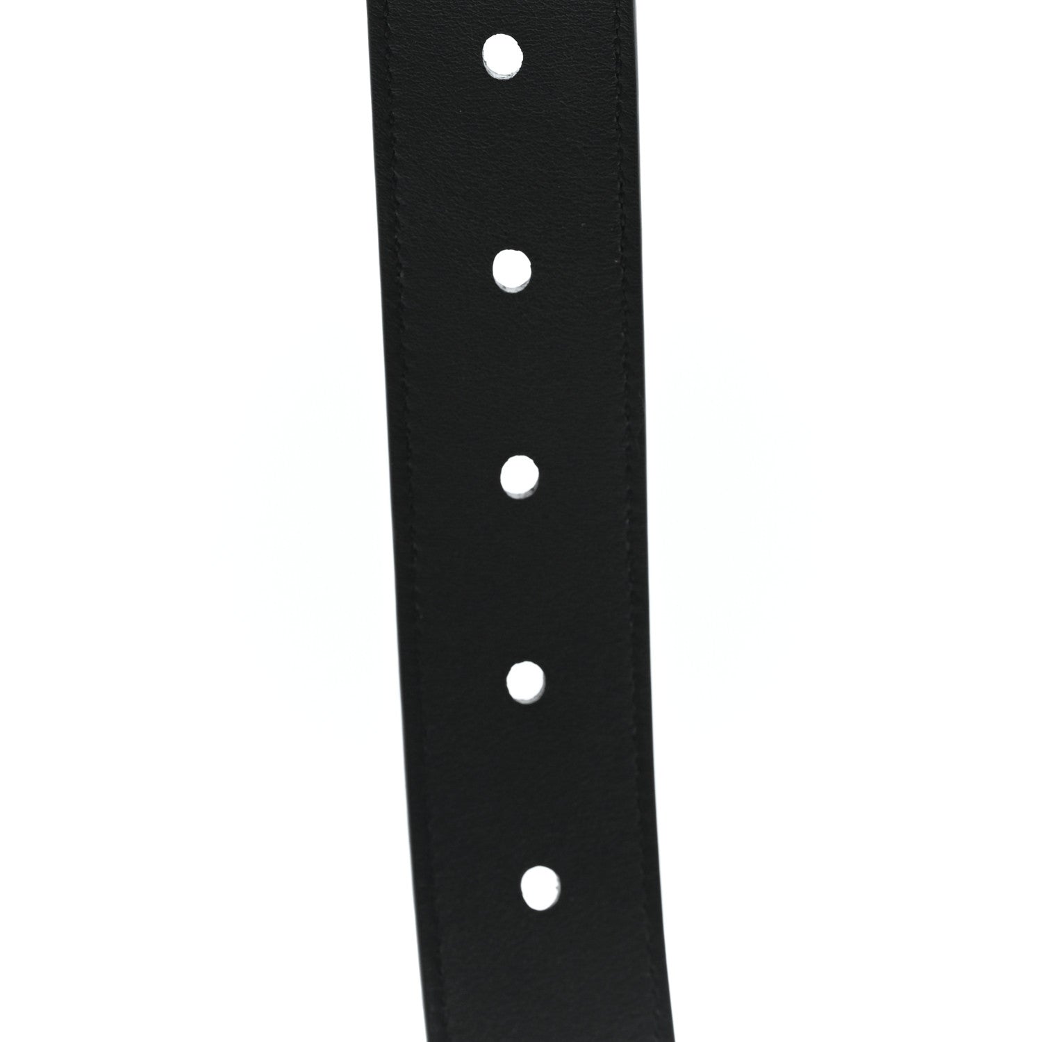 Saint Laurent Suede Monogram Square Buckle Belt 80 32 Black 5 of 5