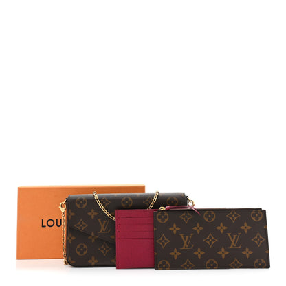 Louis Vuitton LOUIS VUITTON Monogram Pochette Felicie Chain Wallet Fuchsia 17 of 17