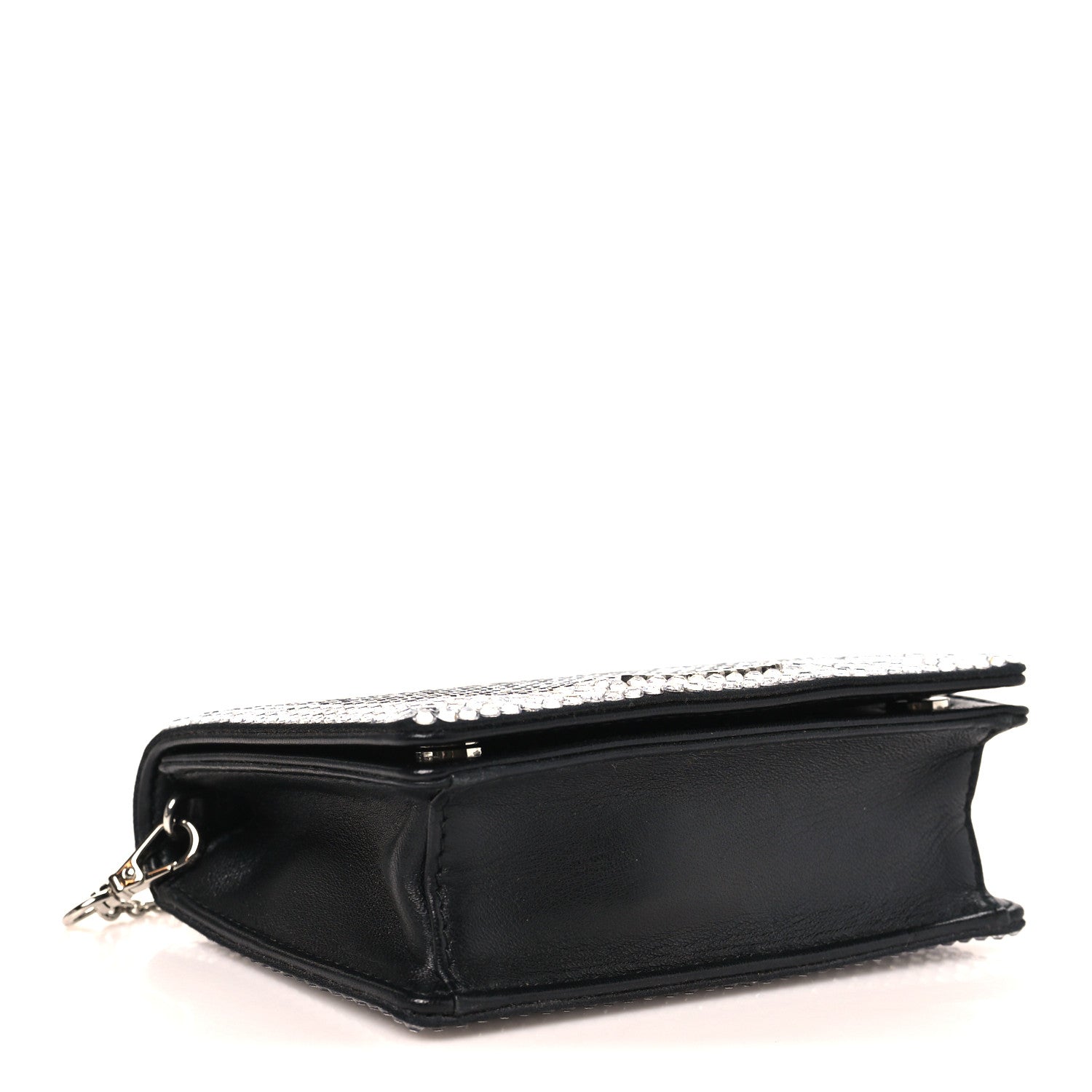 Miu Miu Nappa Crystal Starlight Mini Clutch Bag Black 4 of 9
