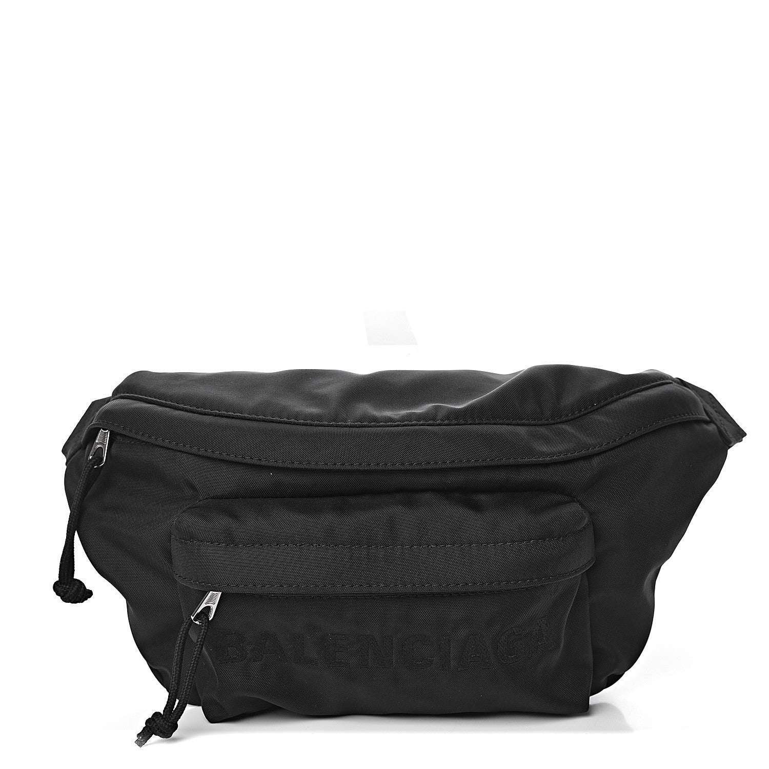 Balenciaga Textured Sport Nylon Logo Embroidered Wheel Beltpack Black 1 of 10