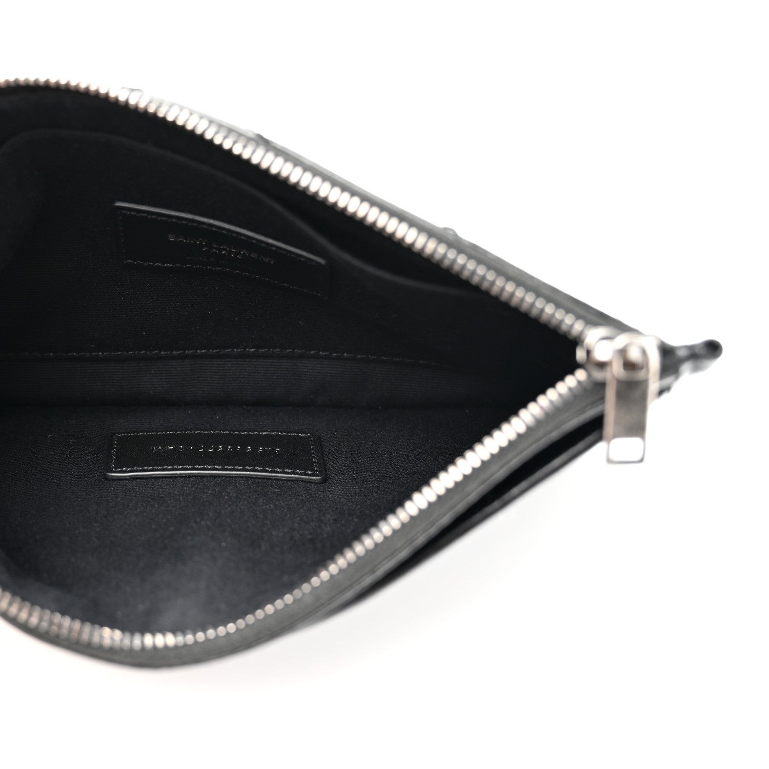 Saint Laurent Crinkled Calfskin Matelasse Monogram Niki Bill Pouch Black 5 of 7
