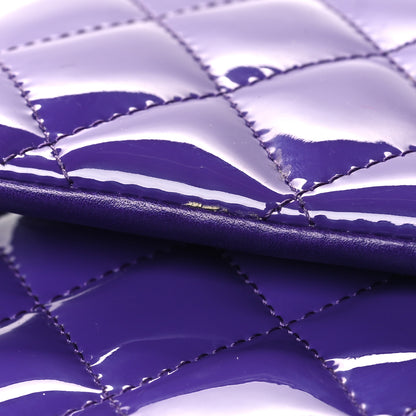 Chanel Patent Calfskin Quilted Medium Double Flap Purple 12 of 13