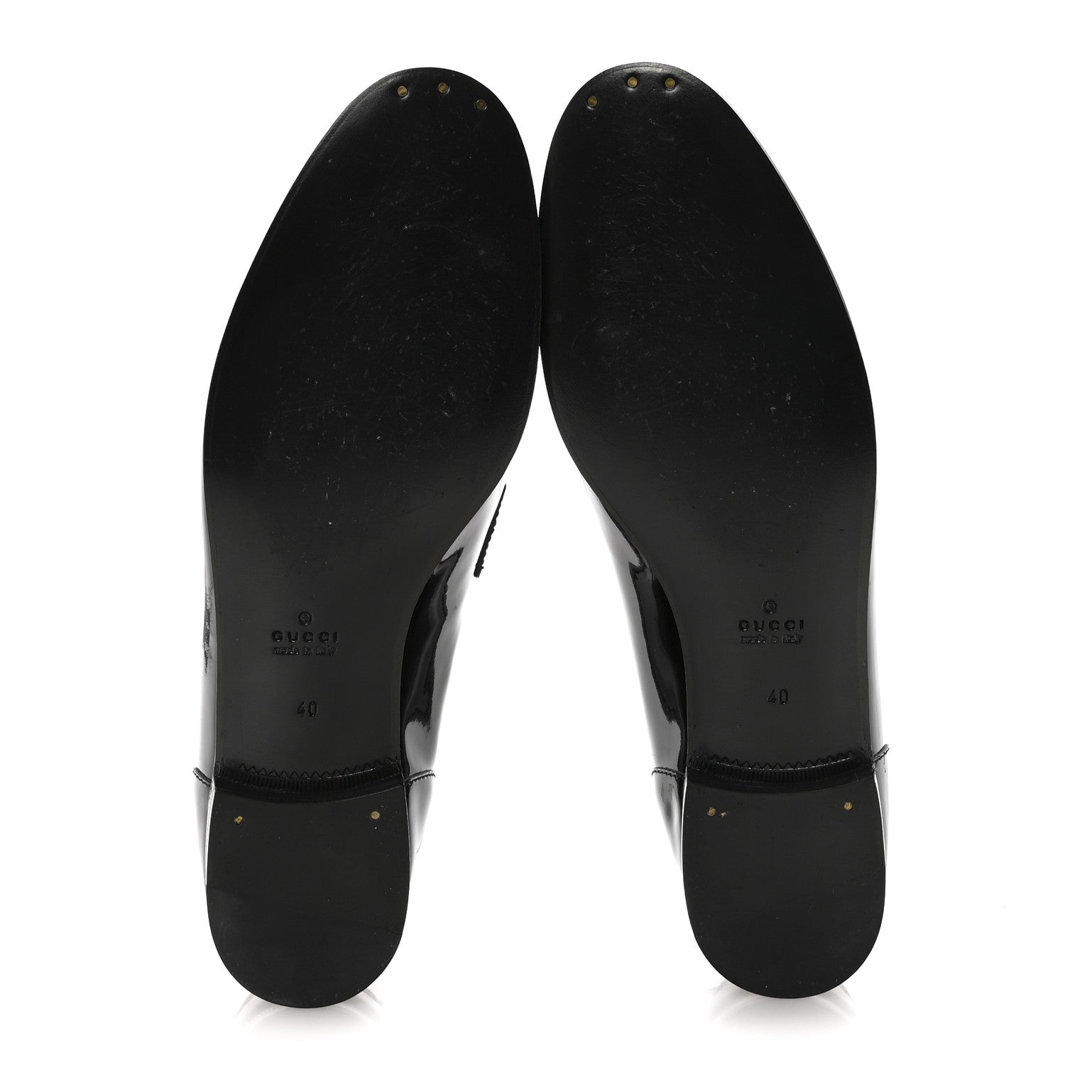 Gucci Patent Womens Jordaan Loafers 40 Black 6 of 10