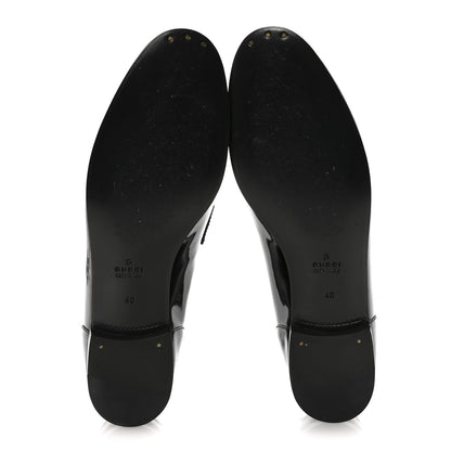 Gucci Patent Womens Jordaan Loafers 40 Black 6 of 10