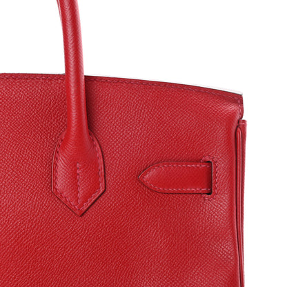 Hermes Epsom Birkin 30 Rouge Casaque 8 of 40