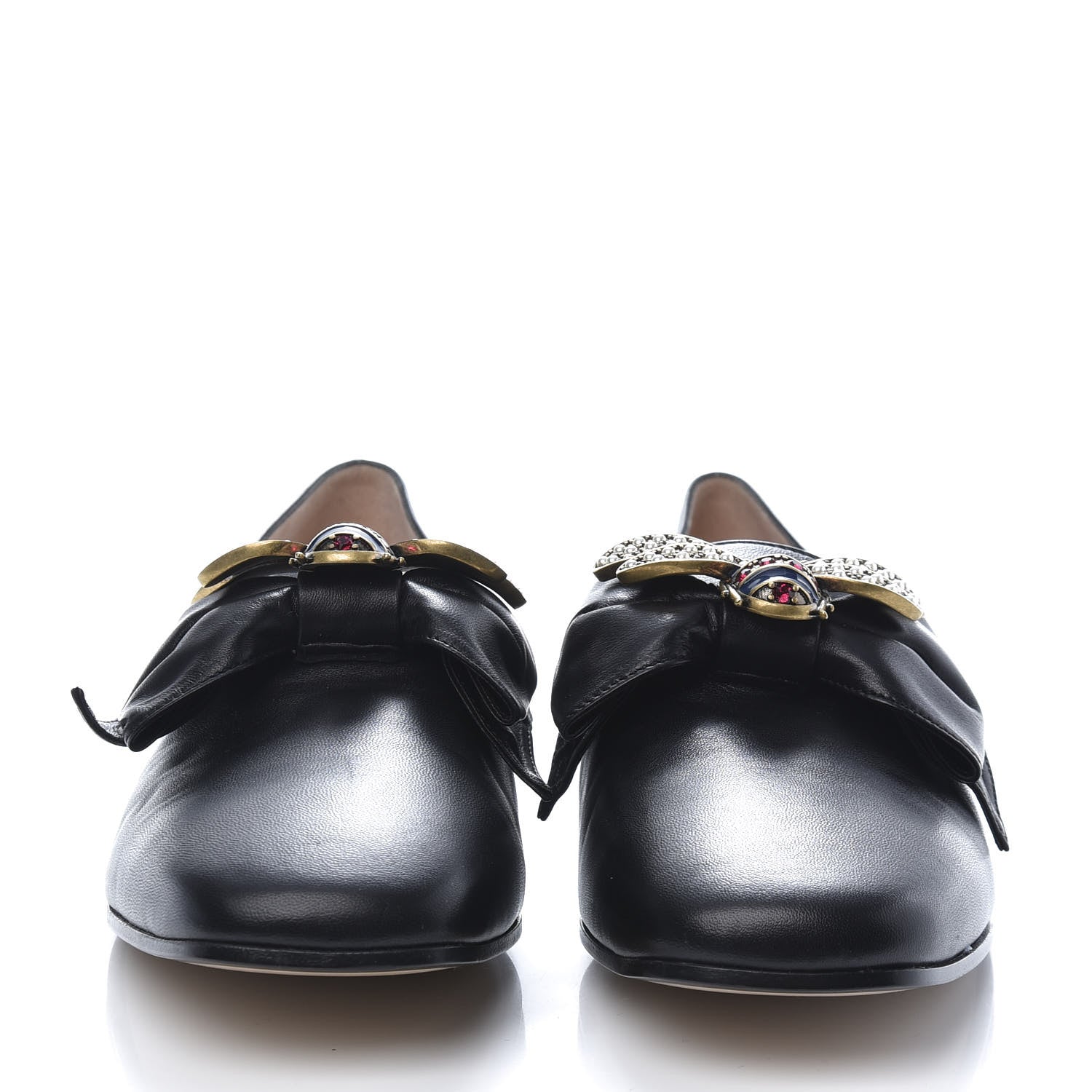 Gucci Nappa Queen Margaret Loafers 37.5 Black 2 of 9