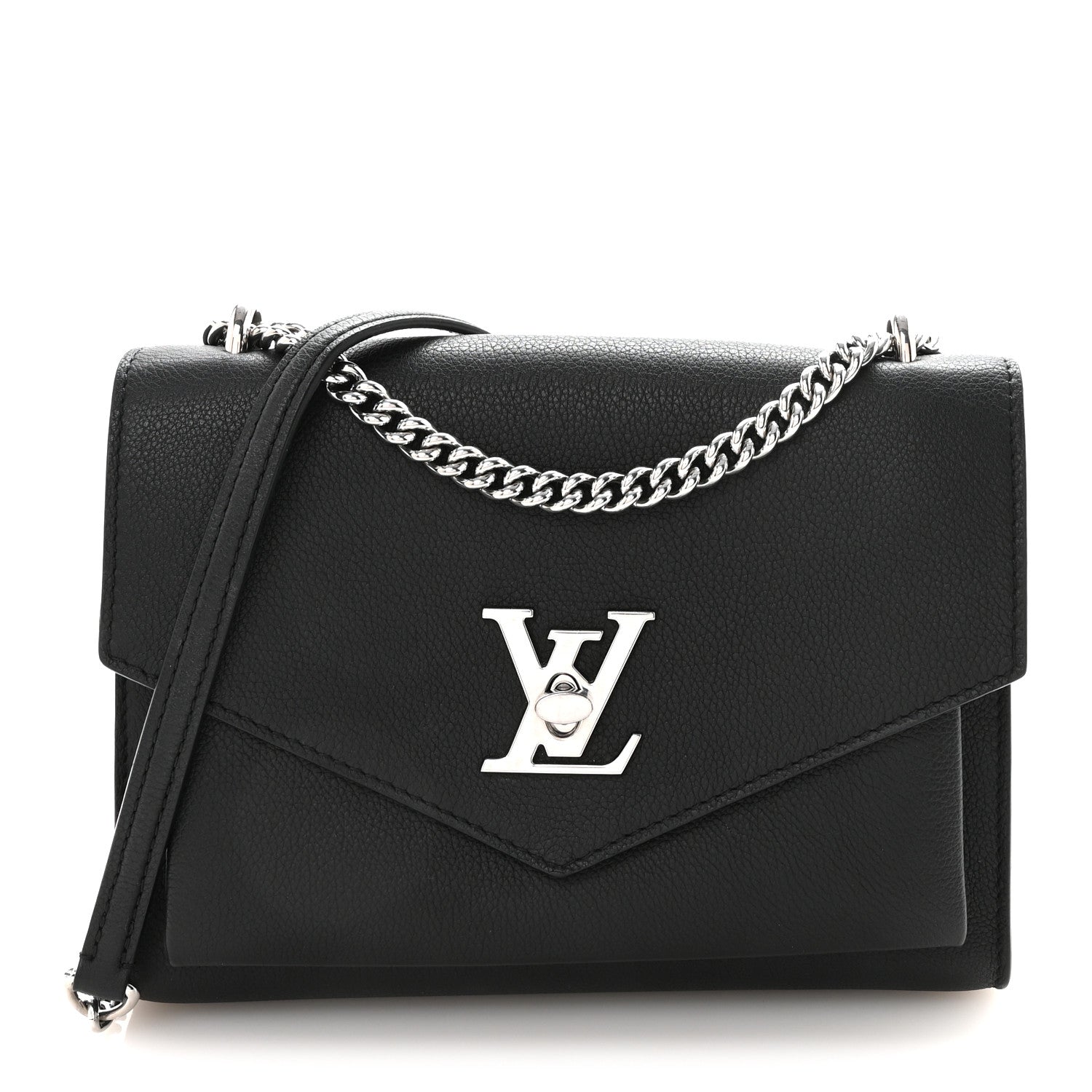 Louis Vuitton Soft Calfskin My Lockme Chain Bag BB Black 1 of 10