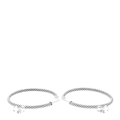 David Yurman Sterling Silver Medium Cable Classics Hoop Earrings 3 of 4