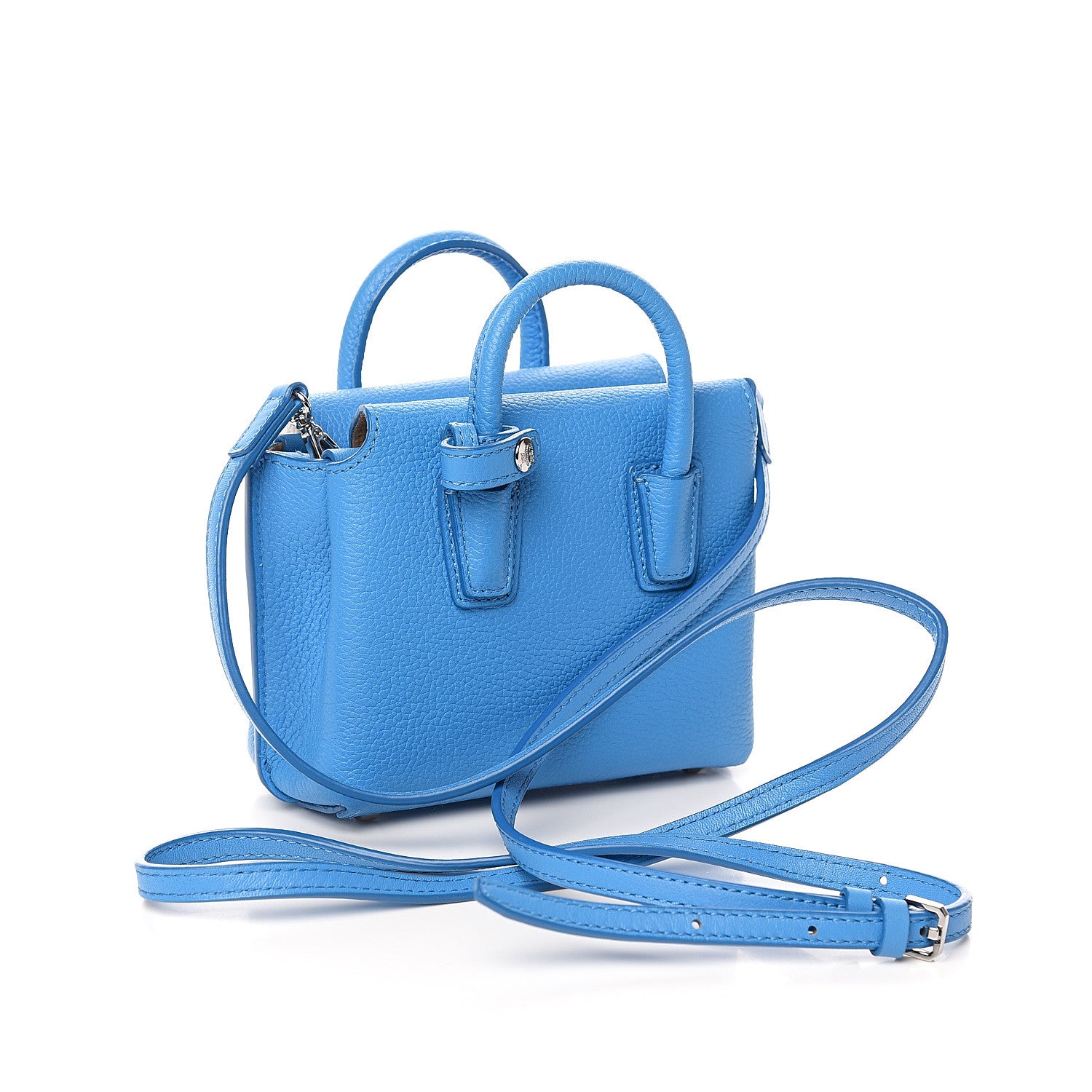 MCM Grained Calfskin X-Mini Milla Tote Tile Blue 2 of 7