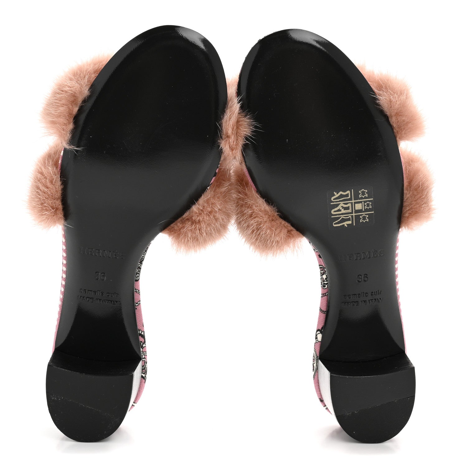 Hermes Mink Fur Oasis Sandals 36 Granit Pink 6 of 10