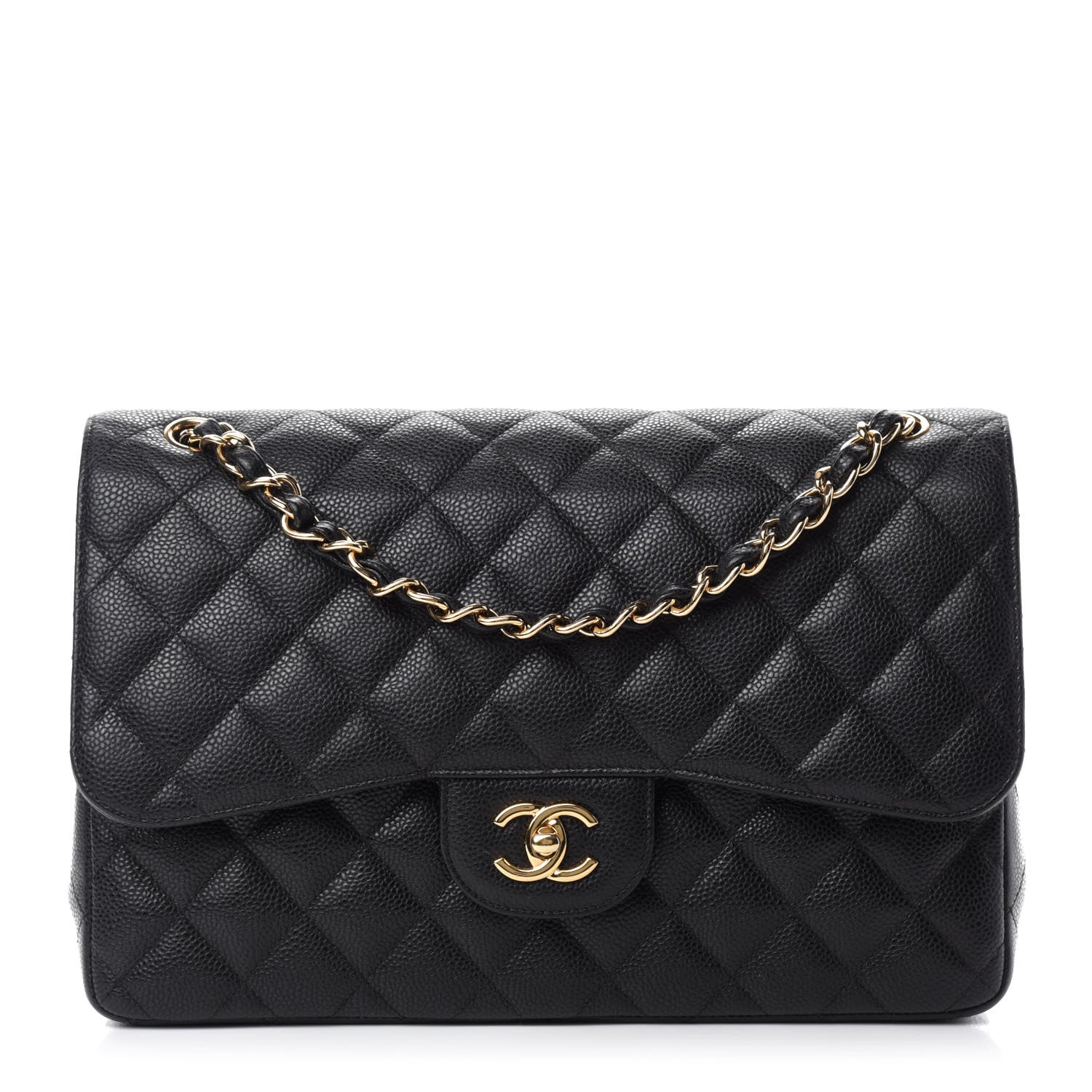 Chanel Caviar Quilted Jumbo Double Flap Black 1 of 16