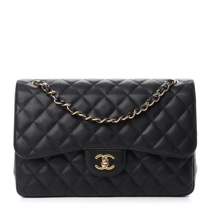 Chanel Caviar Quilted Jumbo Double Flap Black 1 of 16