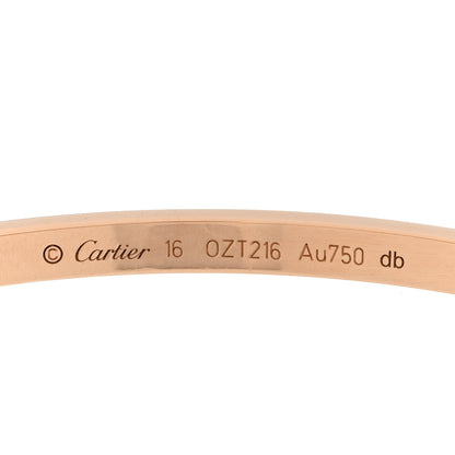 Cartier 18K Pink Gold 10 Diamond Small LOVE Bracelet 16 3 of 6