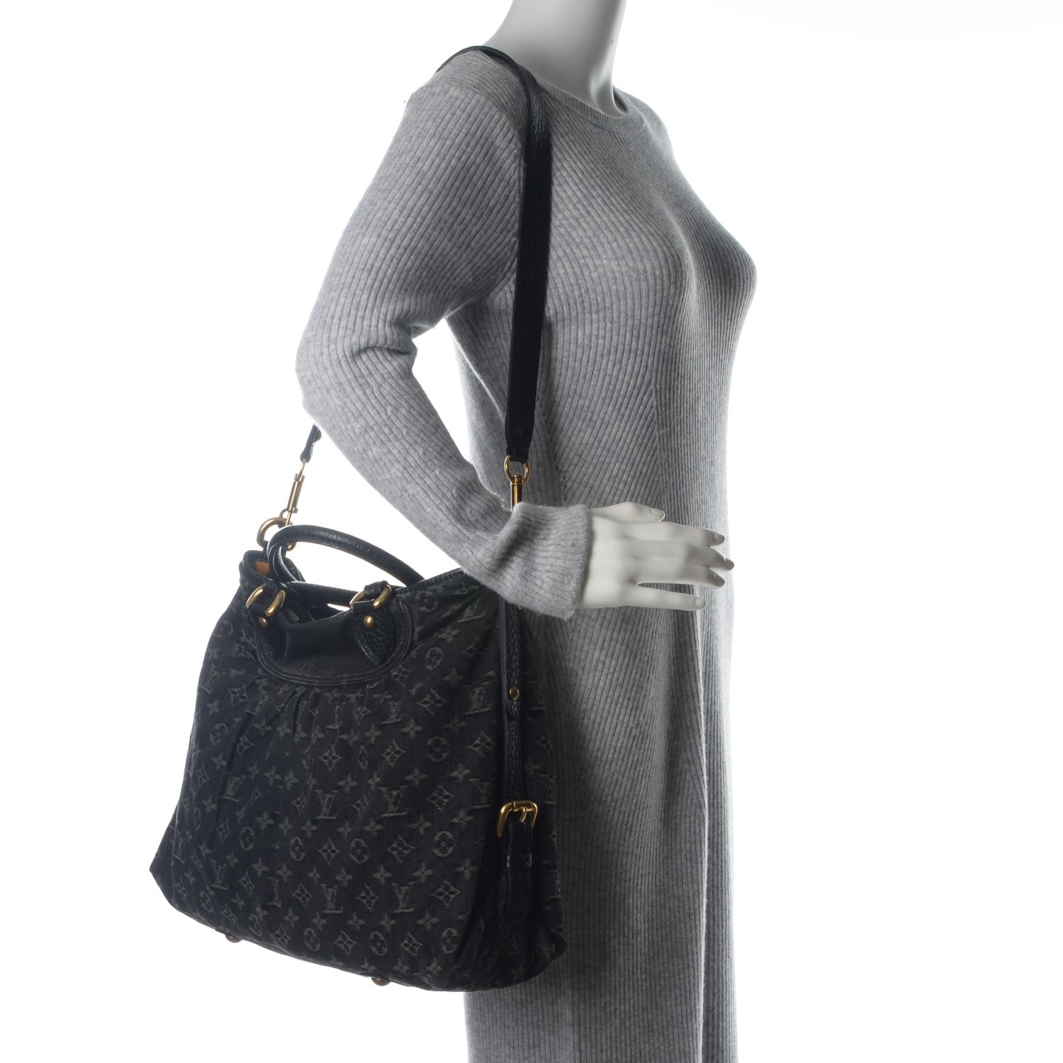 Louis Vuitton Denim Neo Cabby GM Black 2 of 7