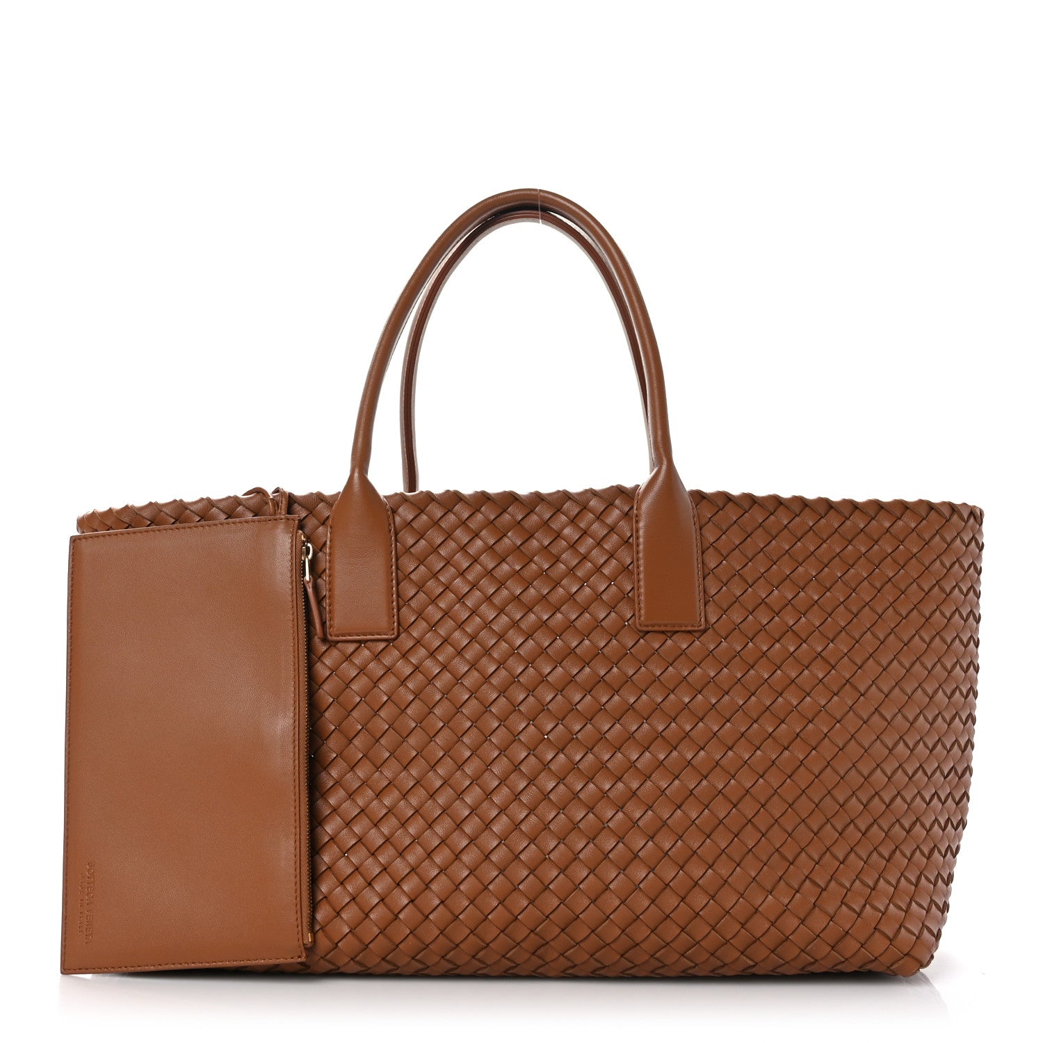 Bottega Veneta Lambskin Intreccio Medium Cabat Wood 1 of 9