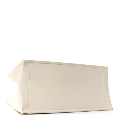 Christian Dior Calfskin Embossed Medium Book Tote Ivory Tote Ivory 4 of 10