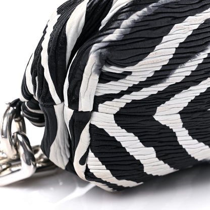 Bottega Veneta Nappa Zebra Print The Pouch Chain White Black 8 of 14