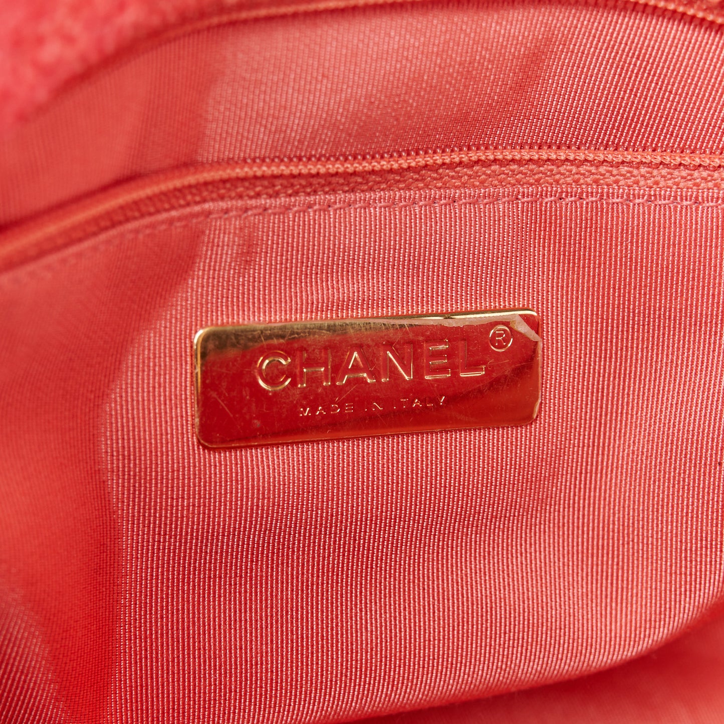 Tweed Quilted Medium Chanel 19 Flap Coral Pink