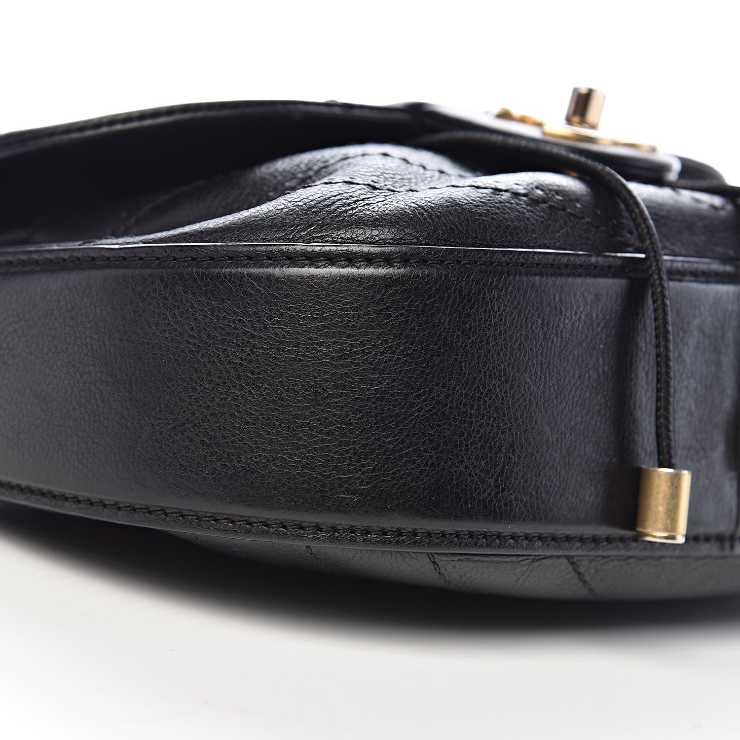 Chanel Calfskin Chevron Stitched Flap Black 8 of 11