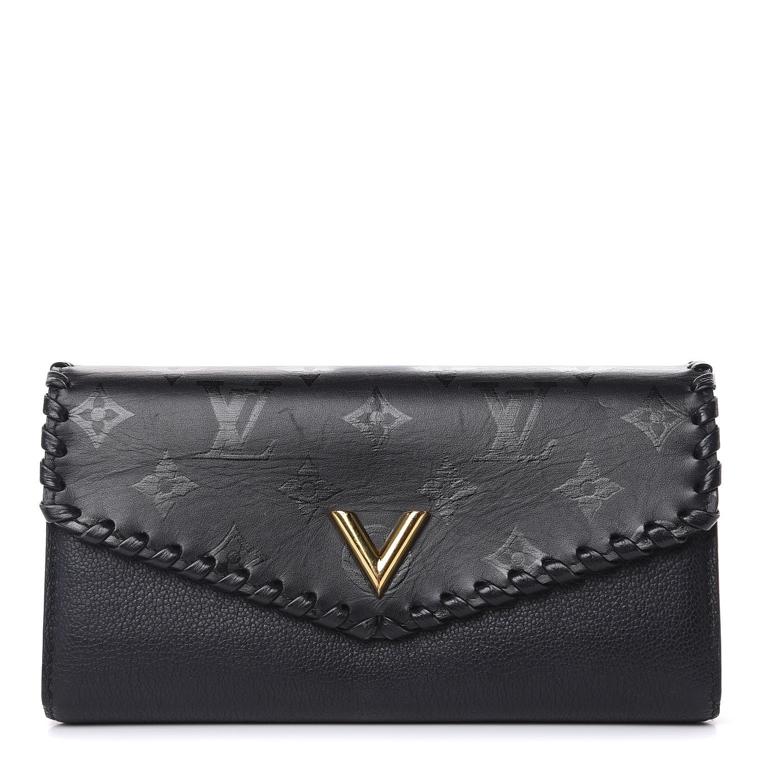 Louis Vuitton Monogram Cuir Plume Very Wallet Black 1 of 15
