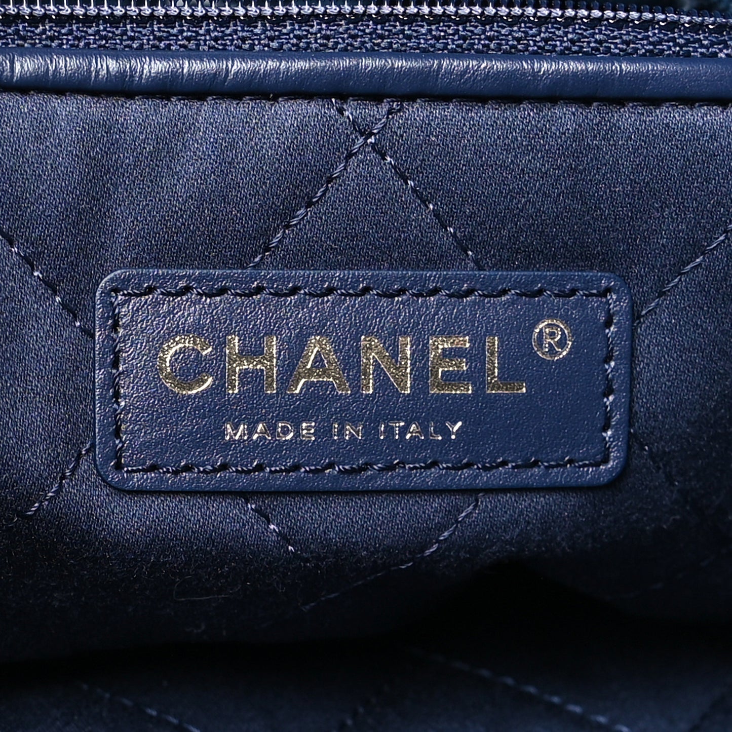 Denim Quilted Stitched Chanel 22 Blue