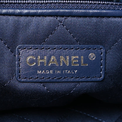 Chanel Denim Quilted Stitched Chanel 22 Blue 7 of 10