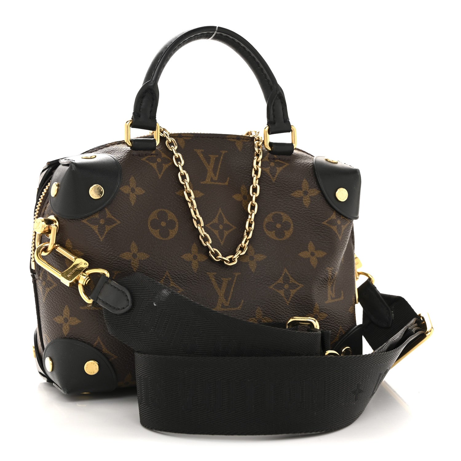 Louis Vuitton Monogram Petite Malle Souple Black 3 of 13