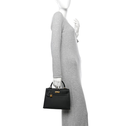 Hermes Epsom Kelly Sellier 25 Black 2 of 11