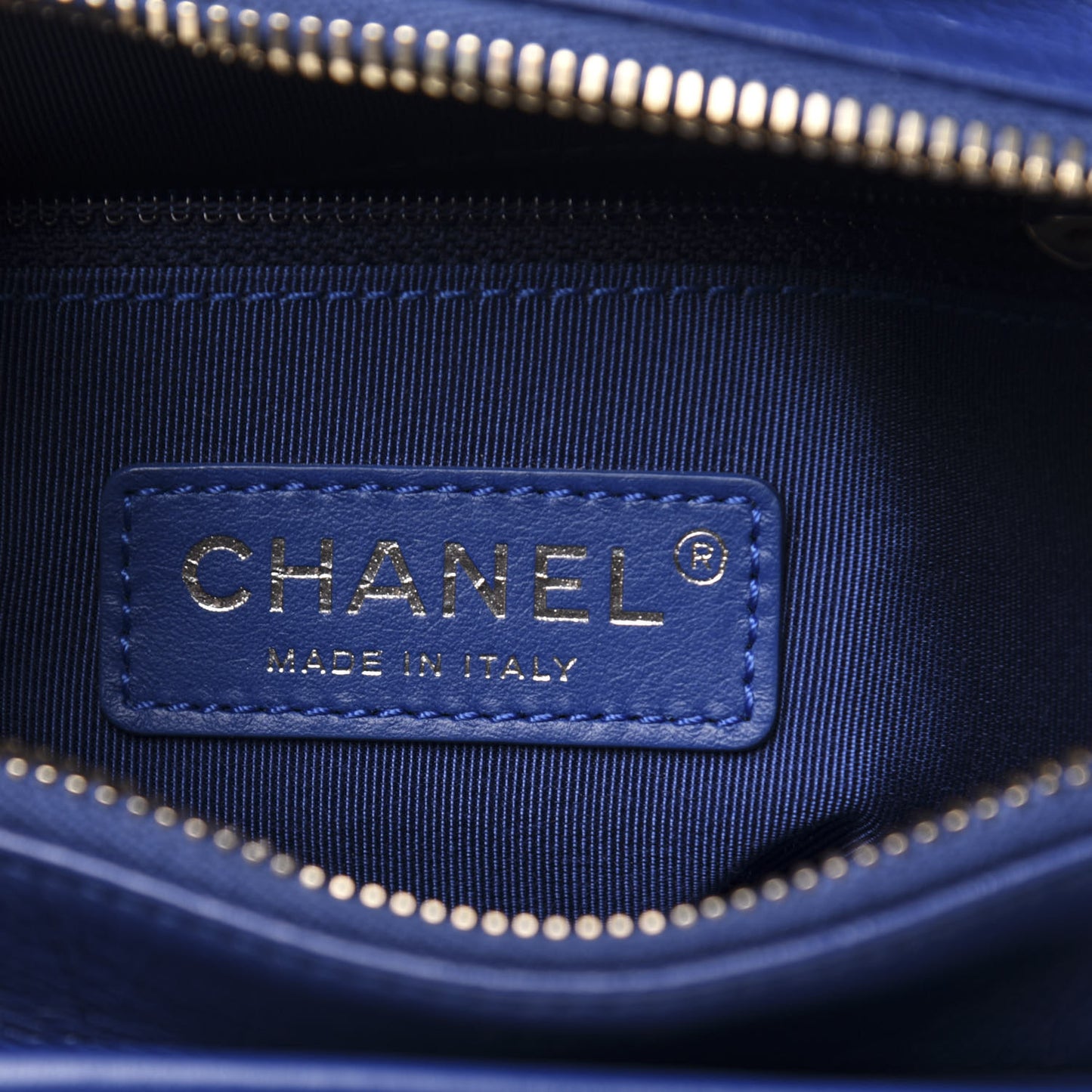 Aged Calfskin Quilted Small Gabrielle Hobo Blue