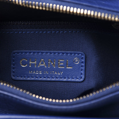 Chanel Aged Calfskin Quilted Small Gabrielle Hobo Blue 8 of 11