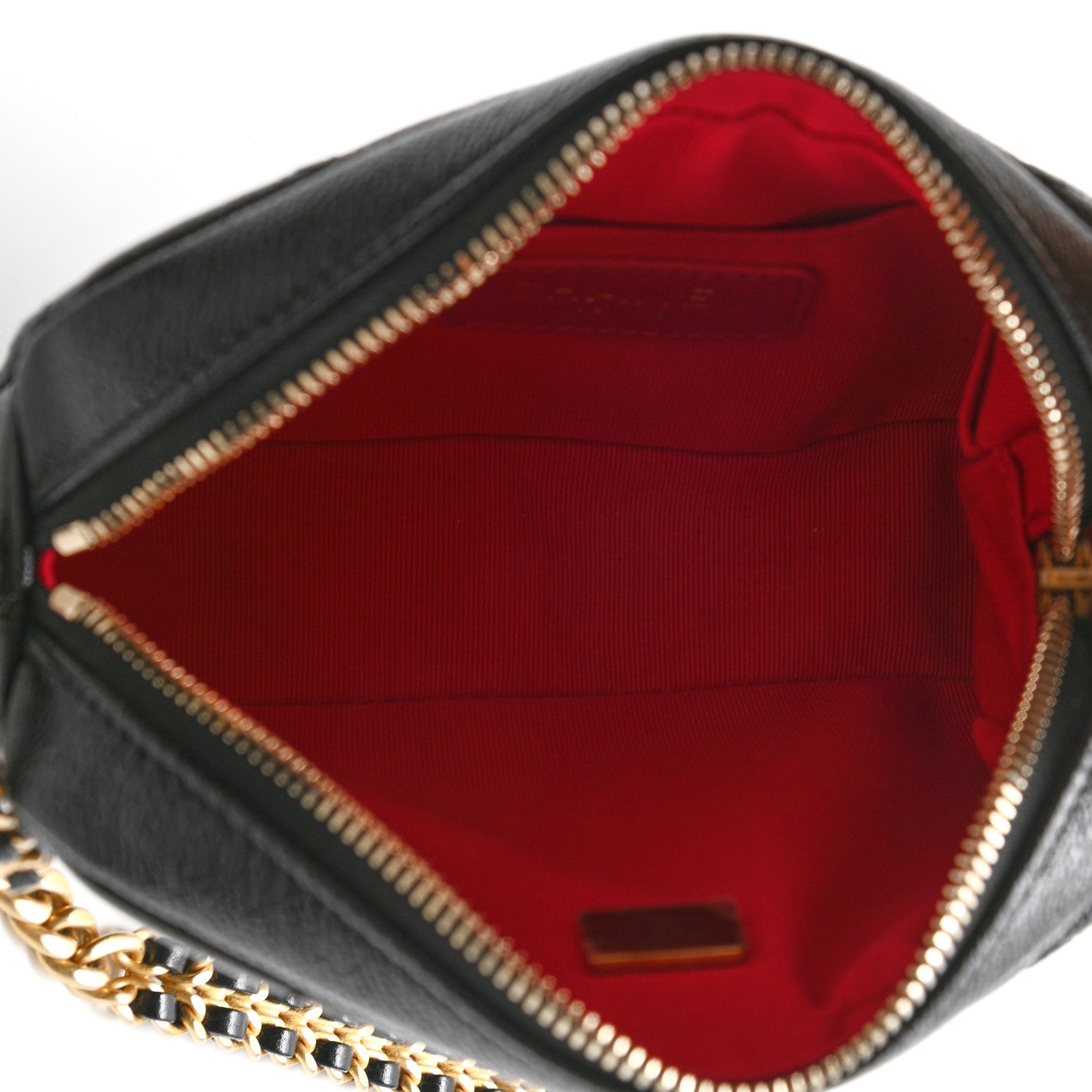 Chanel Shiny Caviar Quilted Chain Melody Camera Bag Black 5 of 10