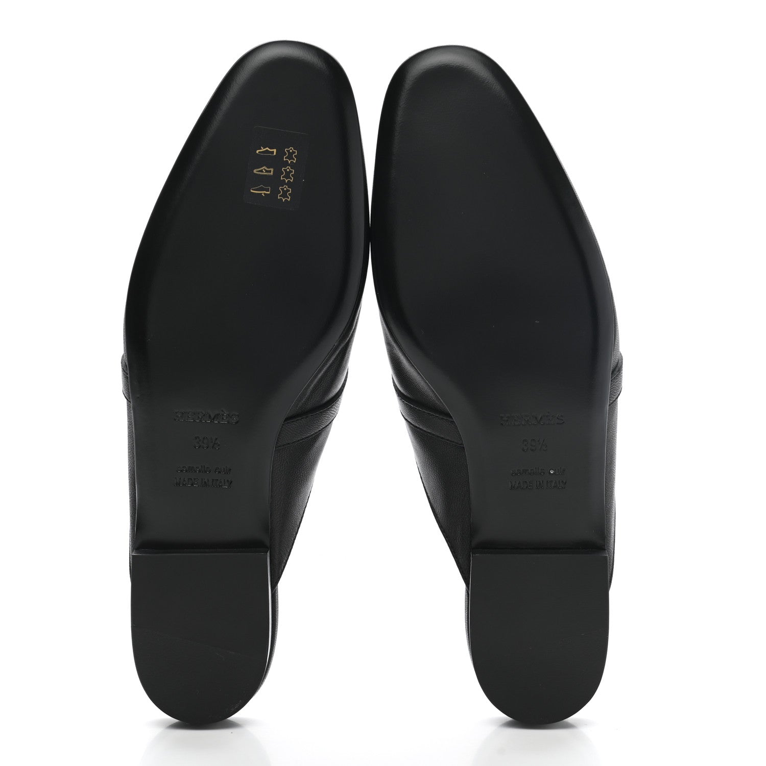 Hermes Goatskin Oz Mules 39.5 Black 5 of 9