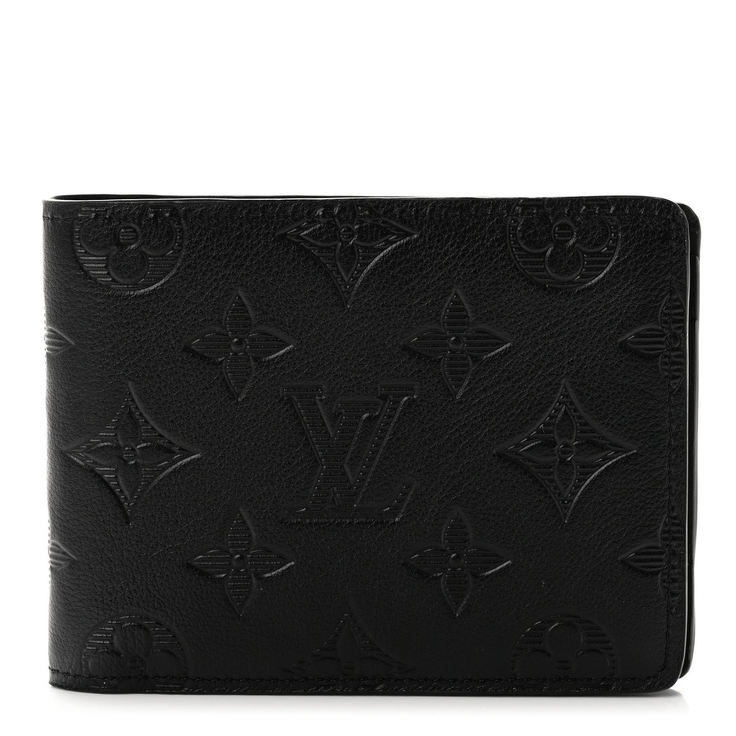 Calfskin Monogram Shadow Multiple Wallet Black