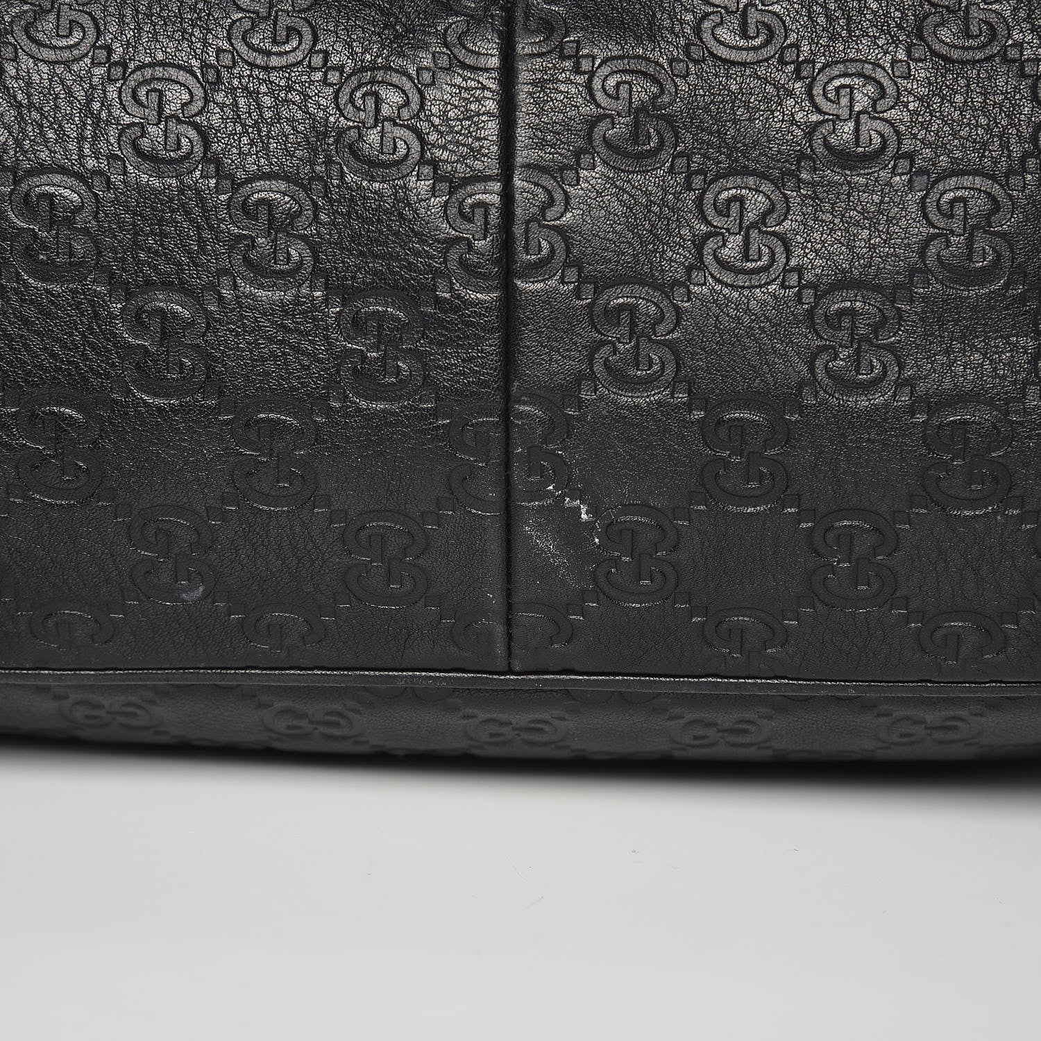Gucci Guccissima Medium Flap Messenger Bag Black 14 of 15