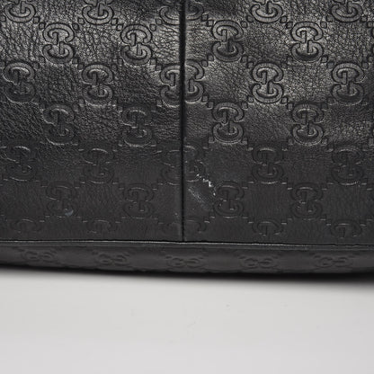 Gucci Guccissima Medium Flap Messenger Bag Black 14 of 15