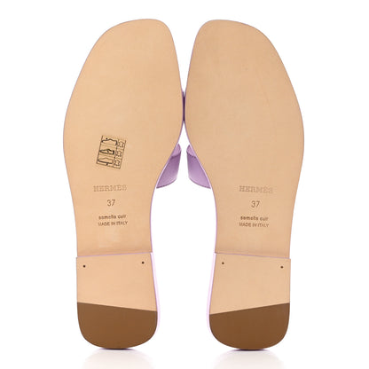 Hermes Epsom Oran Sandals 37 Violet Amethyste 5 of 9