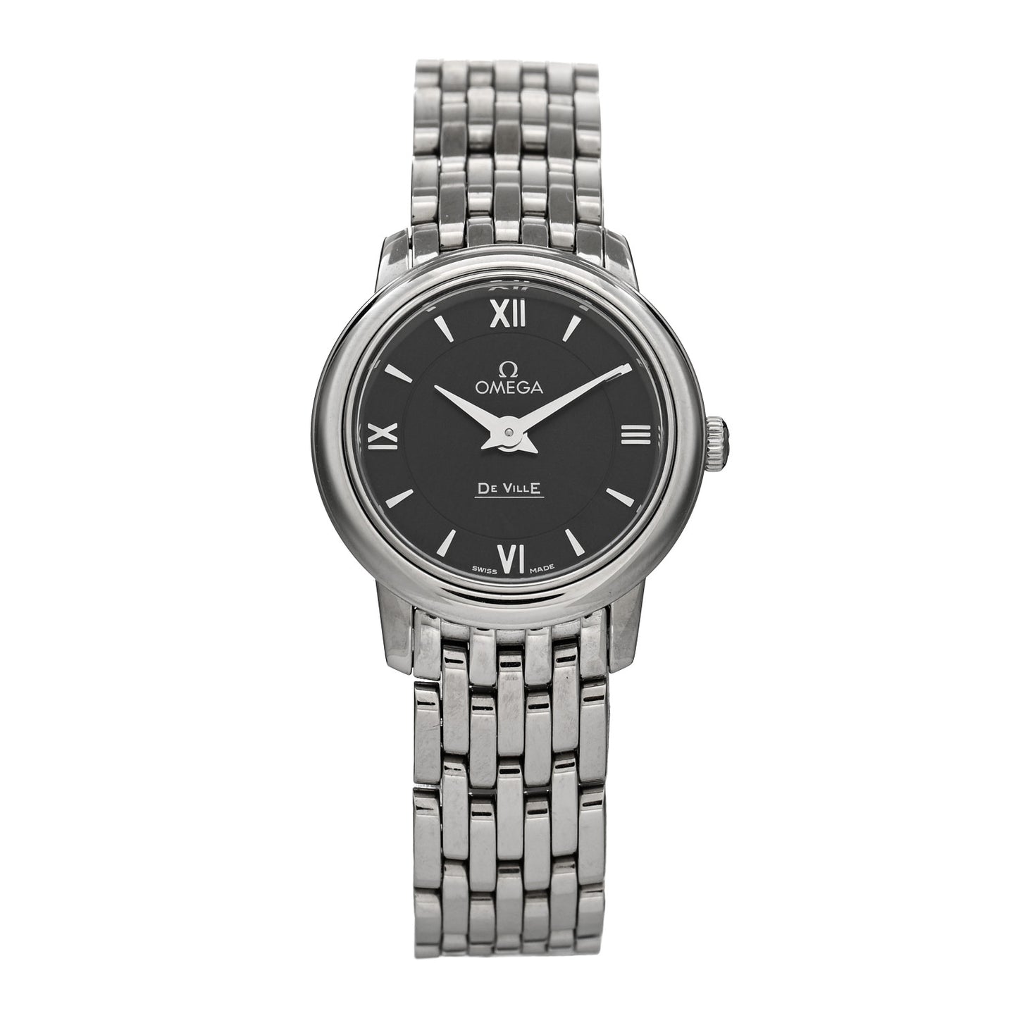 Stainless Steel 24mm De Ville Prestige Quartz Watch Black 424.10.24.60.01.001
