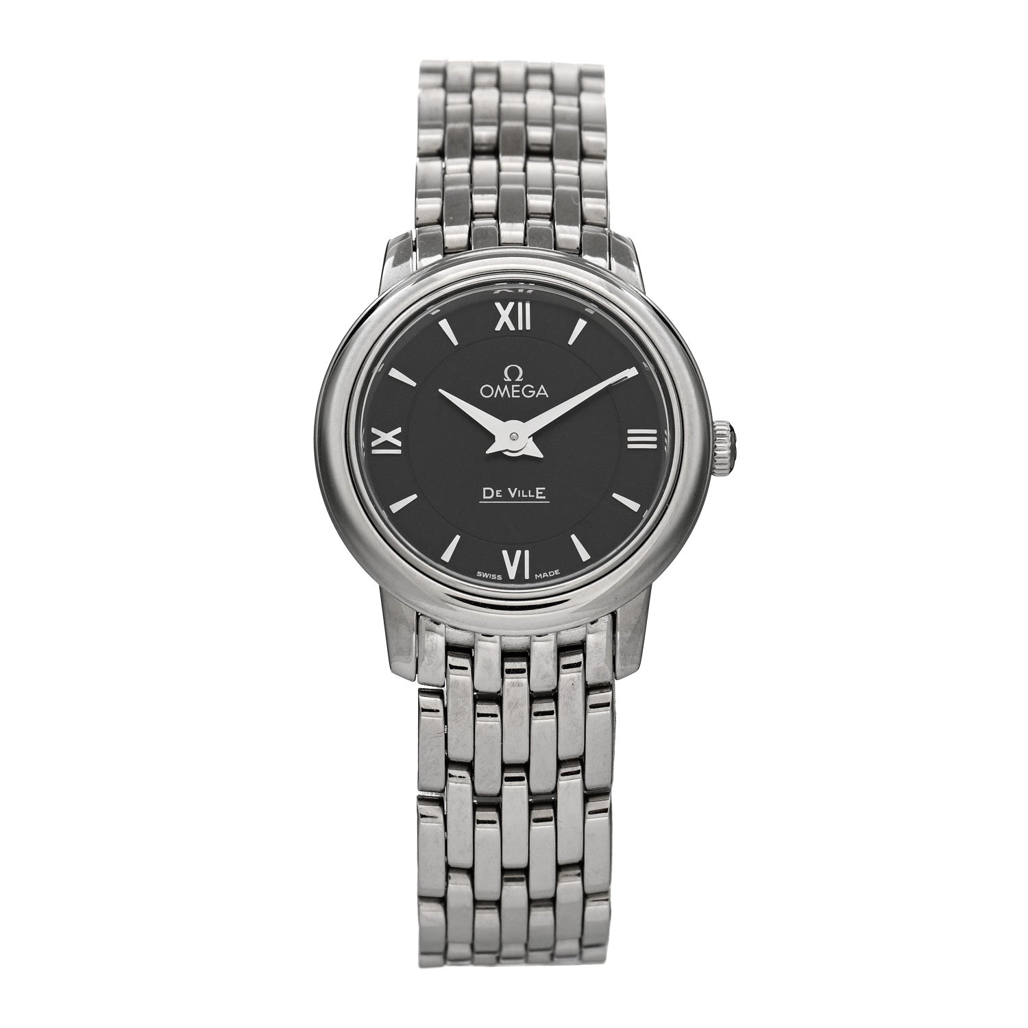 Omega Stainless Steel 24mm De Ville Prestige Quartz Watch Black 424.10.24.60.01.001 1 of 4