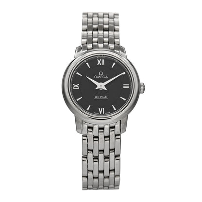 Omega Stainless Steel 24mm De Ville Prestige Quartz Watch Black 424.10.24.60.01.001 1 of 4