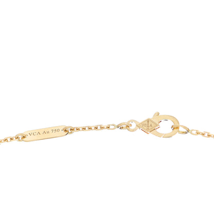 Van Cleef & Arpels 18K Yellow Gold Mother of Pearl Vintage Alhambra Pendant Necklace 4 of 5