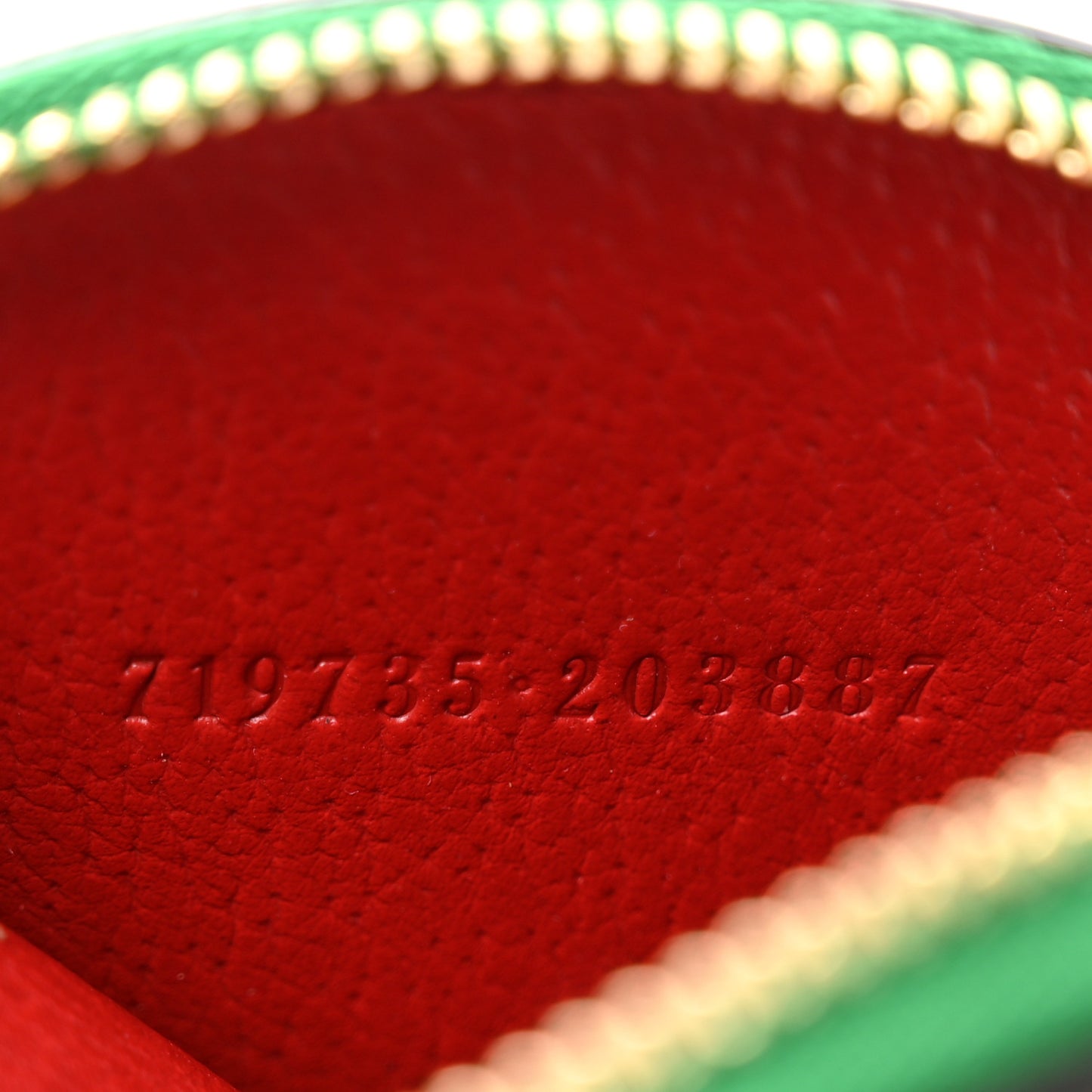 Textured Dollar Calfskin Retro Interlocking G Fruttini Strawberry Coin Case Bag Charm Key Holder