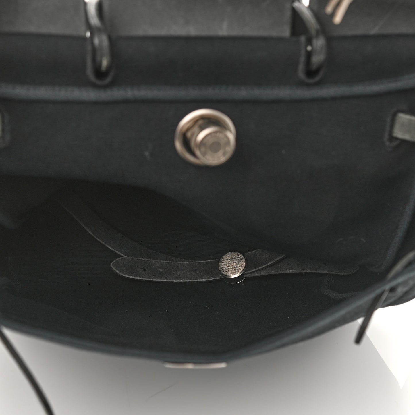 Toile Vache Calfskin Herbag 30 PM Backpack Black
