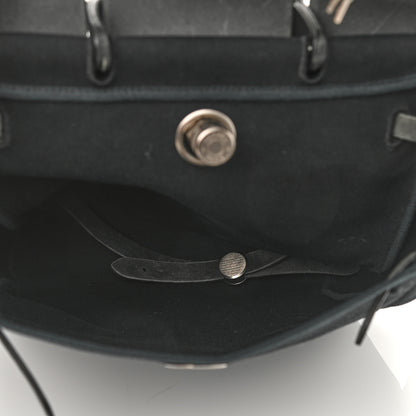 Hermes Toile Vache Calfskin Herbag 30 PM Backpack Black 6 of 11